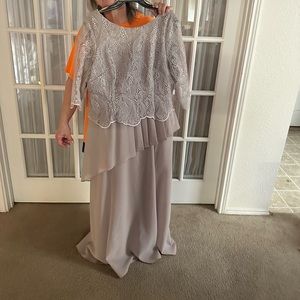 Floor length formal gown. Worn once for about 4 hours. Has been cleaned